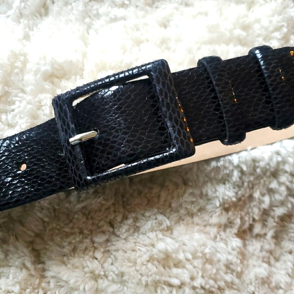 Audrey Talbott Genuine Leather Belt Black Size M